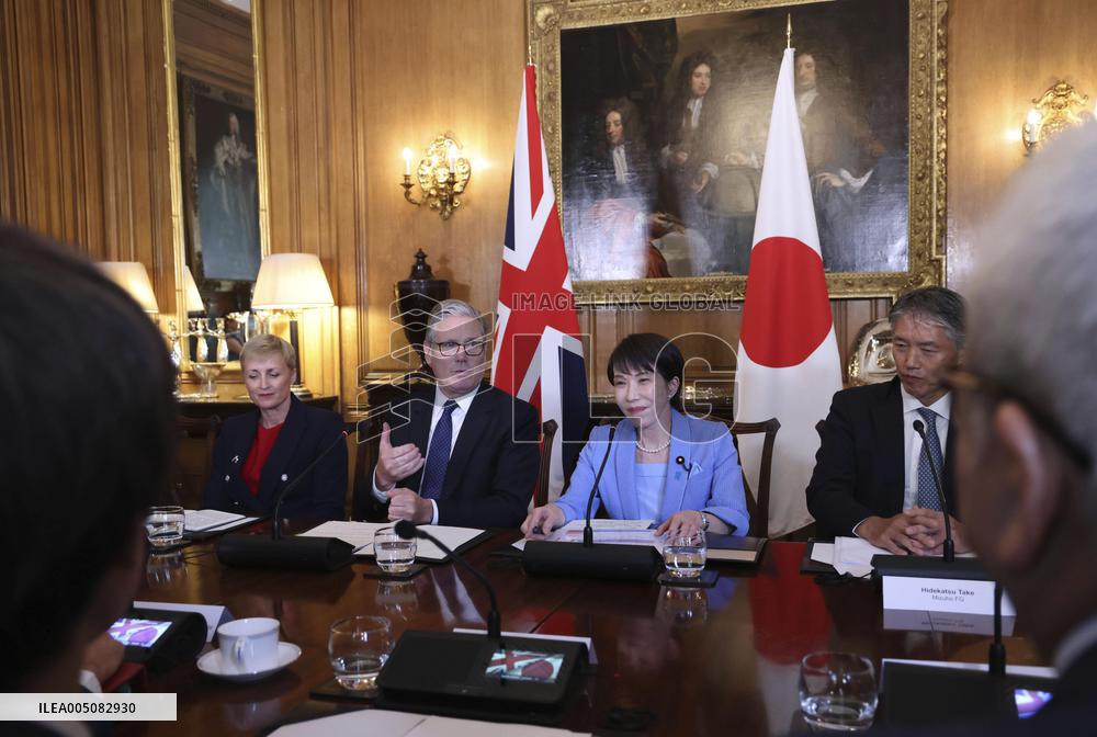 Japan PM Takaichi at roundtable meeting in London