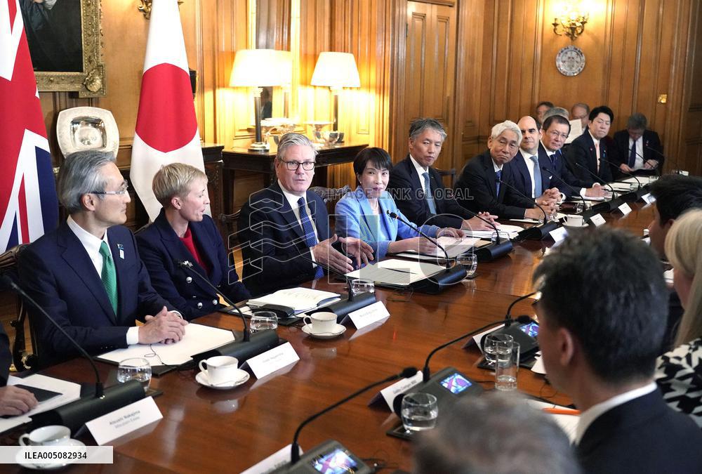 Japan PM Takaichi at roundtable meeting in London