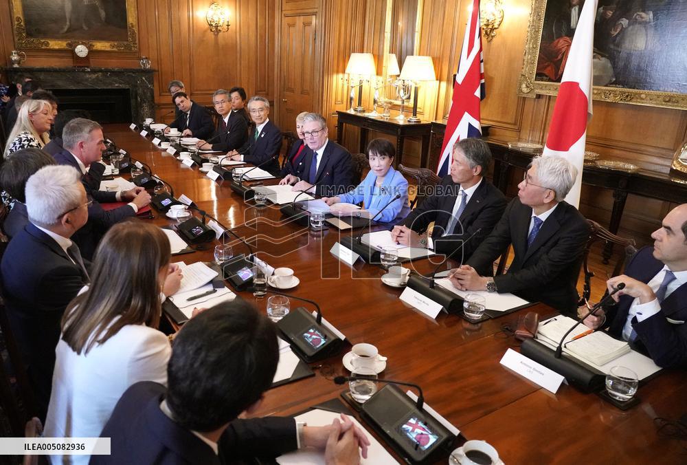 Japan PM Takaichi at roundtable meeting in London
