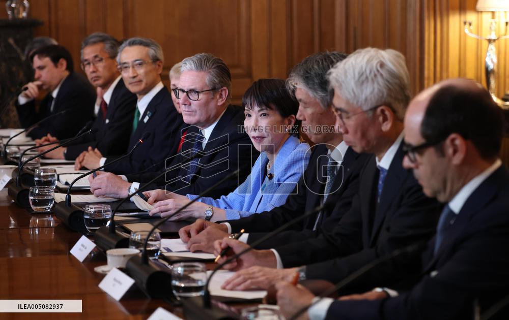 Japan PM Takaichi at roundtable meeting in London