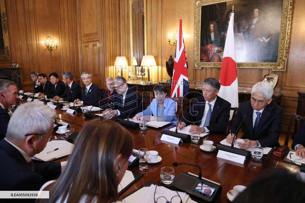 Japan PM Takaichi at roundtable meeting in London