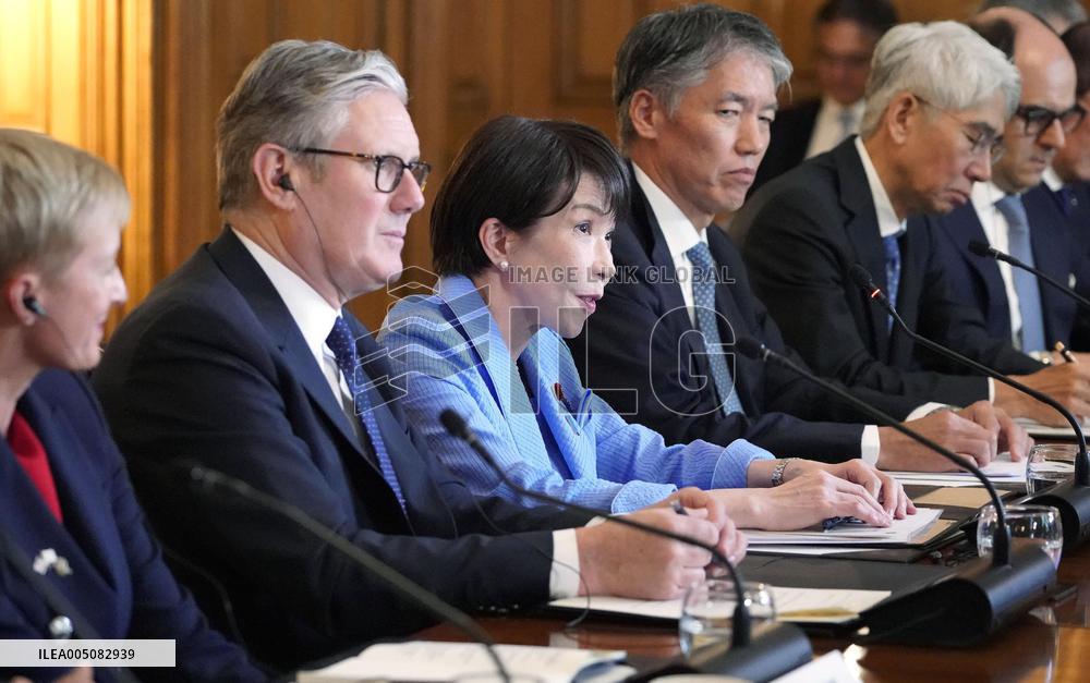 Japan PM Takaichi at roundtable meeting in London