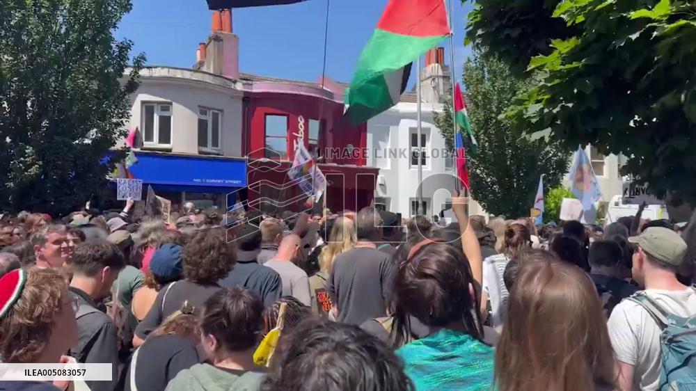 UK: Thousands Join Counter-Protest Against Far-Right March in Brighton