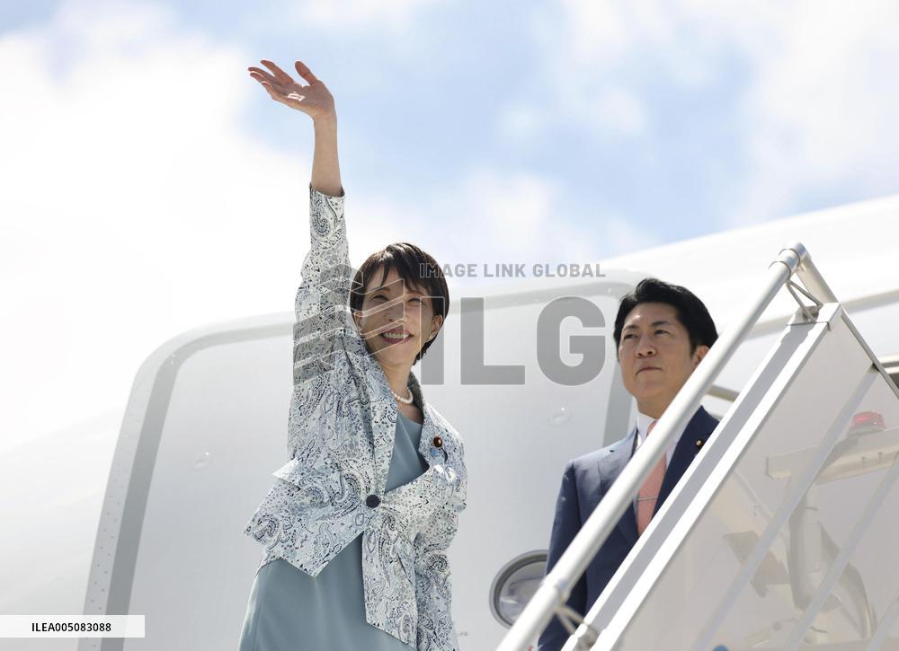 Japan PM Takaichi heads for France