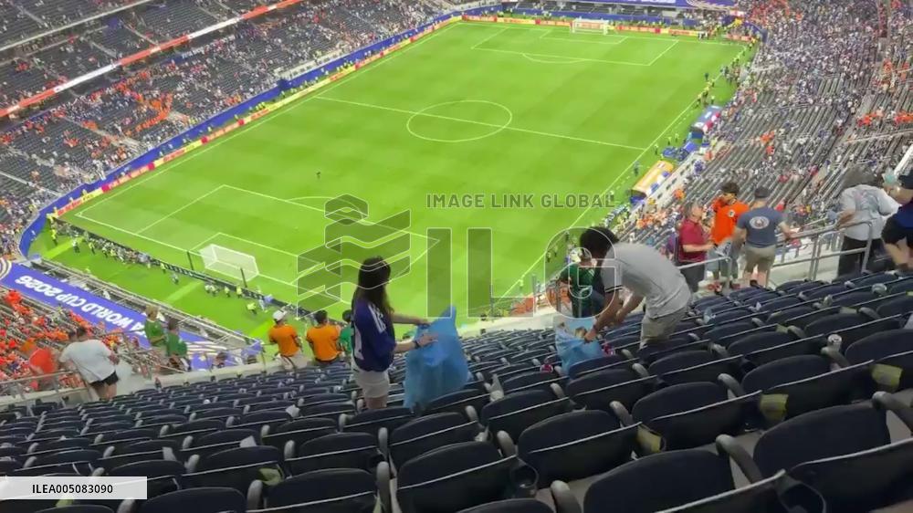 World Cup 2026 – US: Japan Supporters Clean Up Dallas Stadium After Netherlands Draw