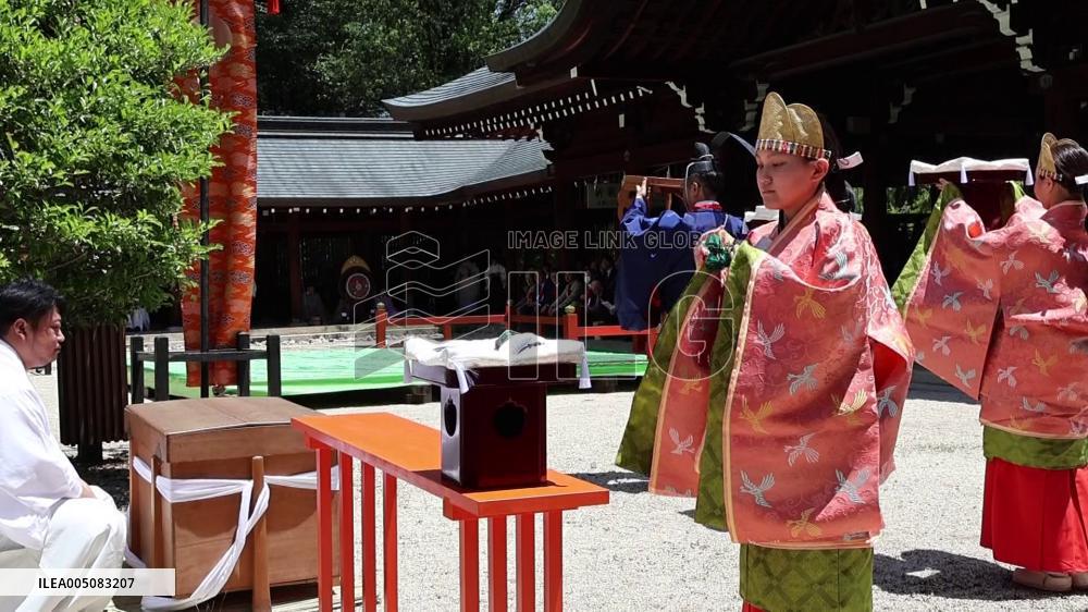 Clock festival at shrine in western Japan