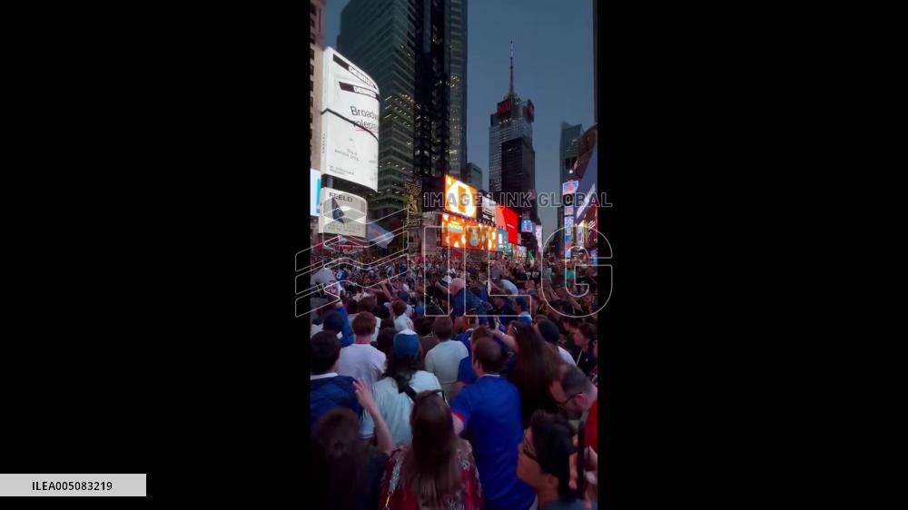 World Cup 2026 – US: France Fans Take Over Times Square Ahead of Opening Match Against Senegal
