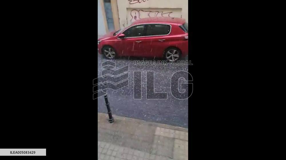 Spain: Torrential Rain and Hailstorm Flood Streets of Jaén