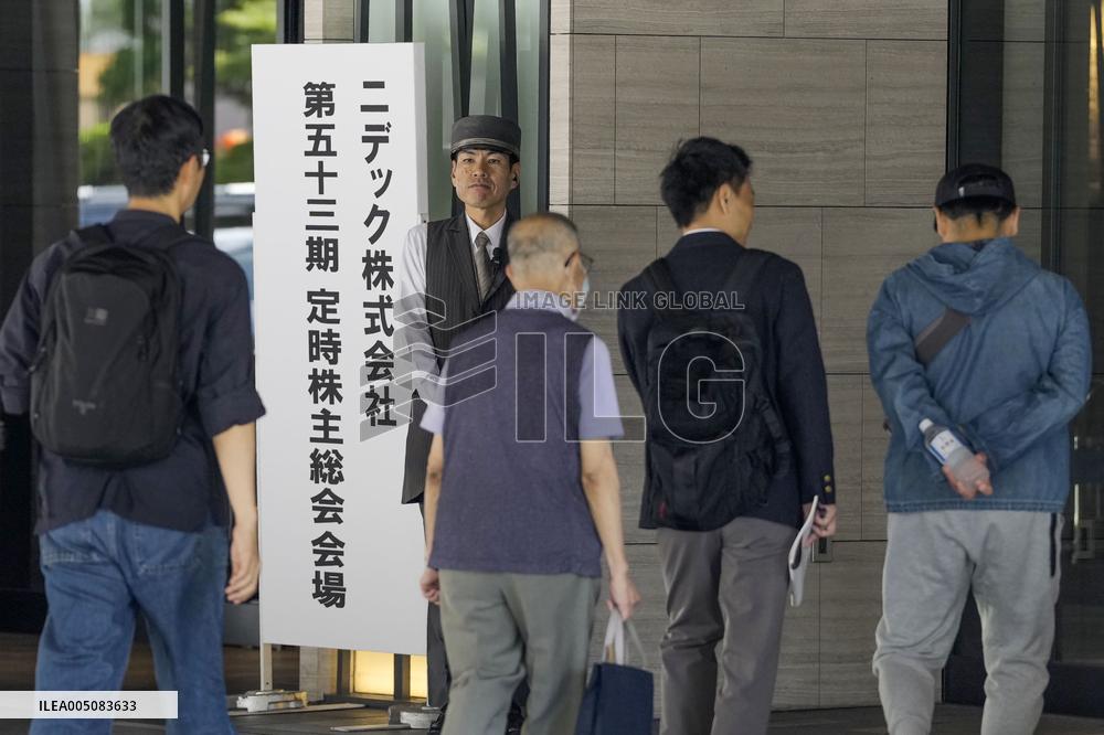 Scandal-mired Nidec shareholders meeting