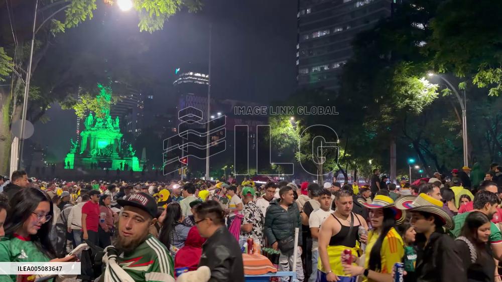 World Cup 2026 – Mexico: Colombian Fans Take Over Mexico City Monument After Opener Game