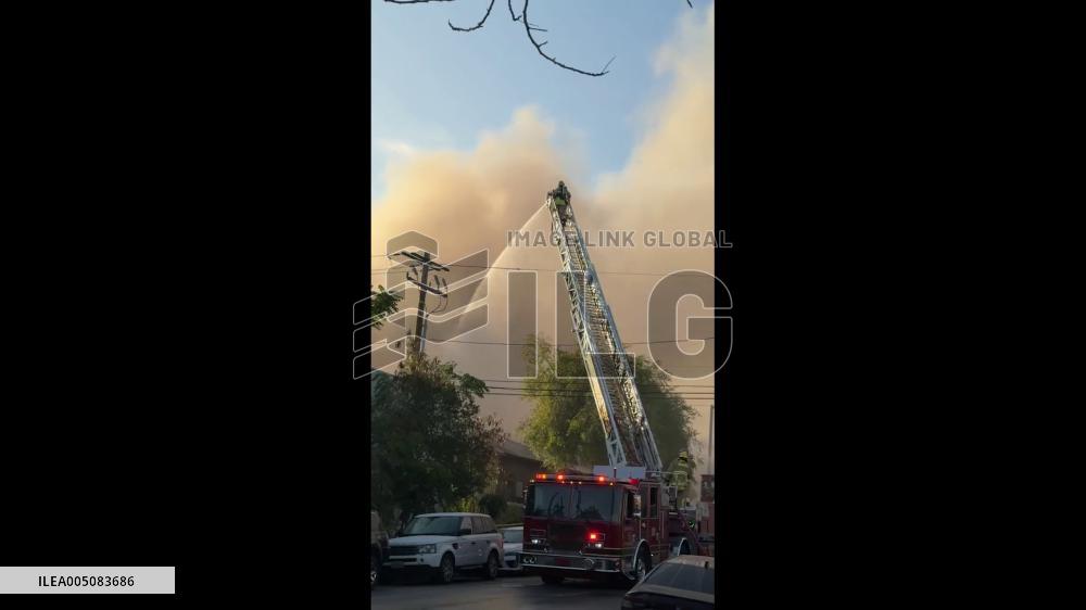 US: Warehouse Fire Prompts Evacuations in Monrovia After Blaze Breaks Out