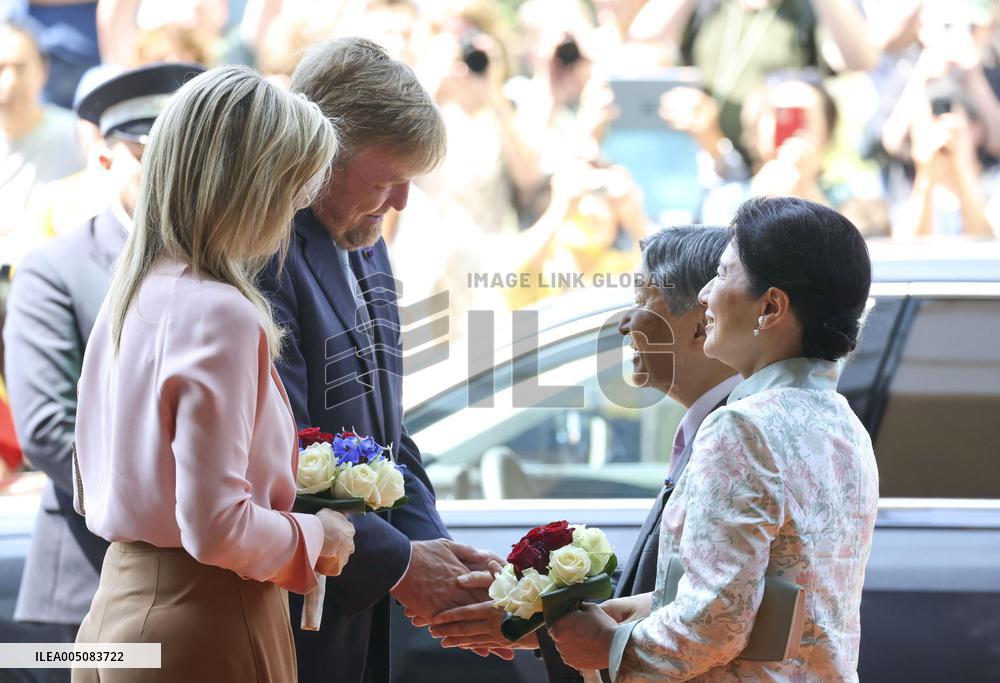 Japan's imperial couple visit children's cancer hospital in Utrecht