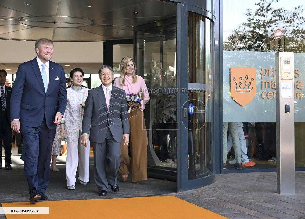 Japan's imperial couple visit children's cancer hospital in Utrecht
