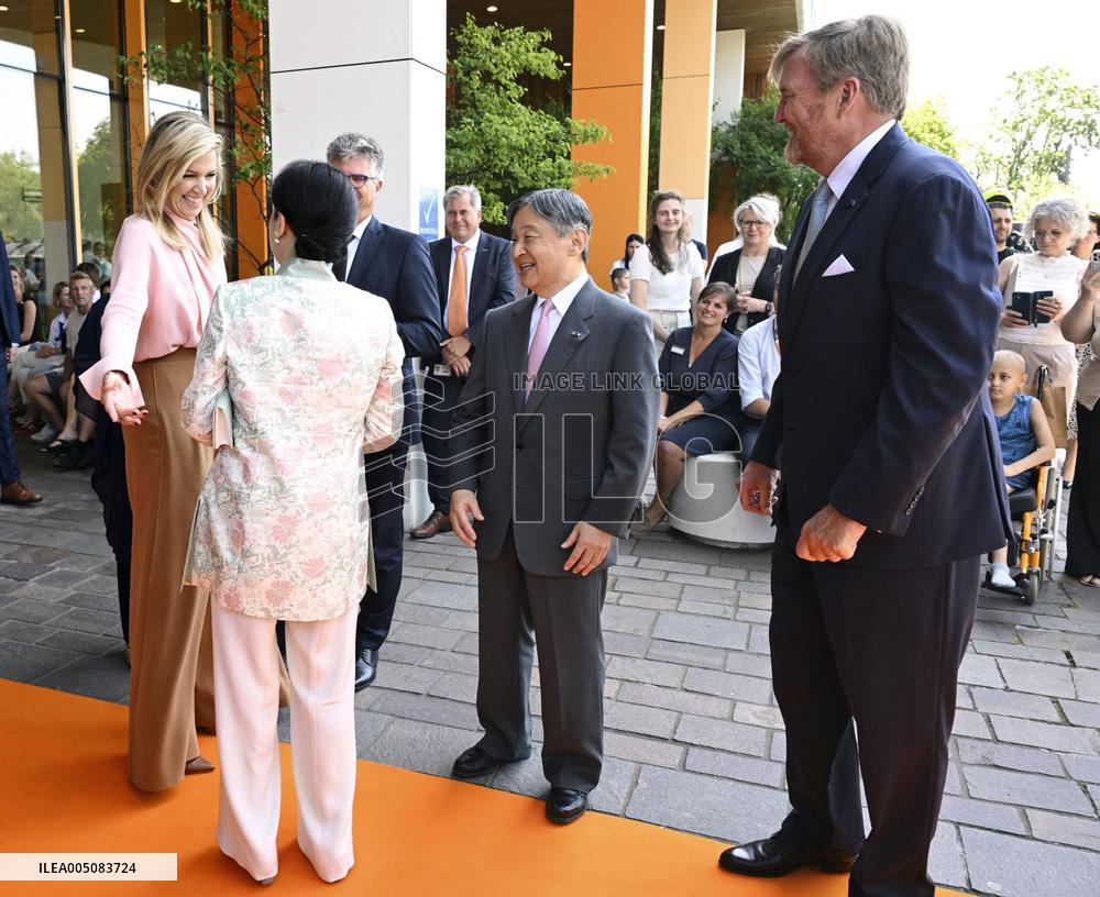 Japan's imperial couple visit children's cancer hospital in Utrecht