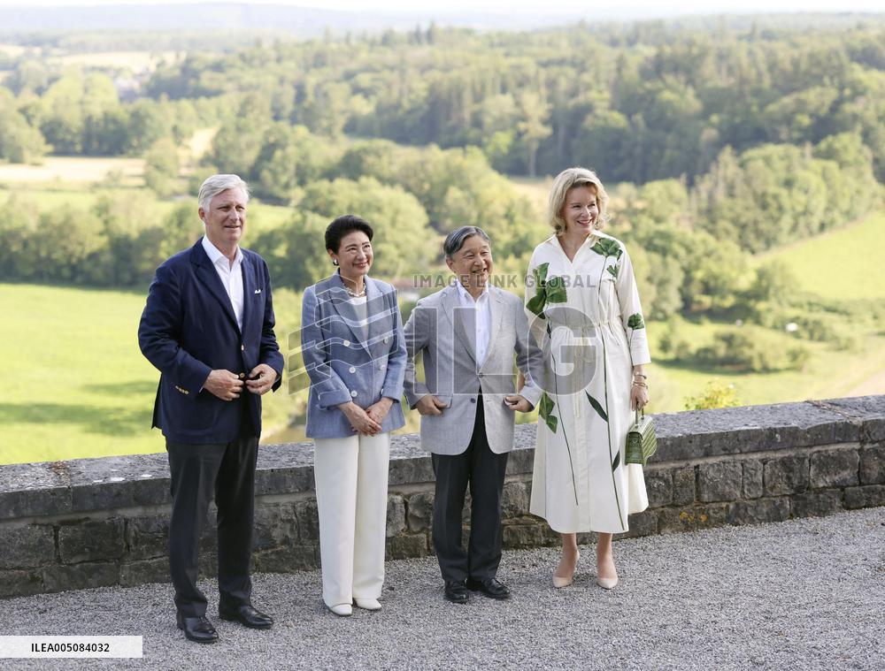 Japan emperor, empress in Belgium