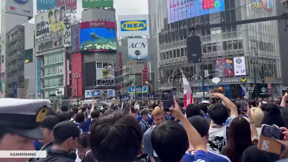 World Cup 2026 – Japan: Shibuya Scramble Crossing Packed With Fans After 4-0 Victory Over Tunisia
