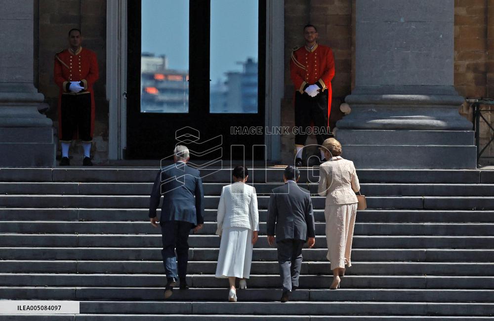 Japan emperor, empress in Brussels
