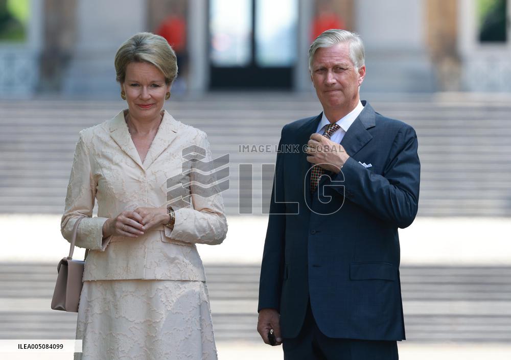 Japan emperor, empress in Brussels