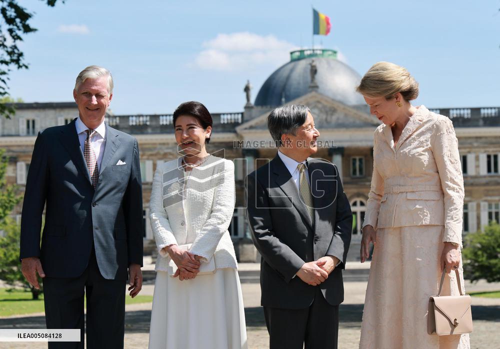 Japan emperor, empress in Brussels