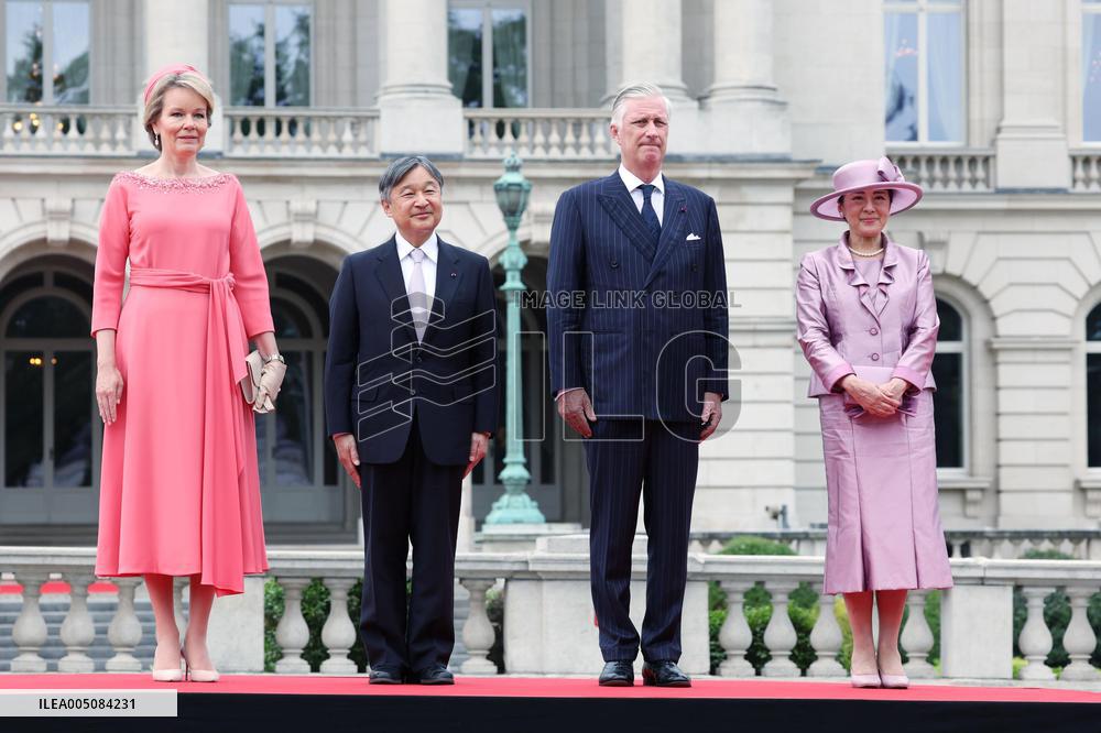 Japan emperor, empress in Brussels