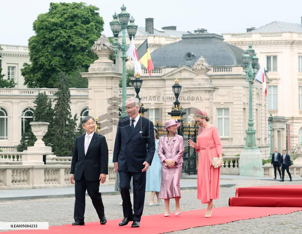 Japan emperor, empress in Brussels