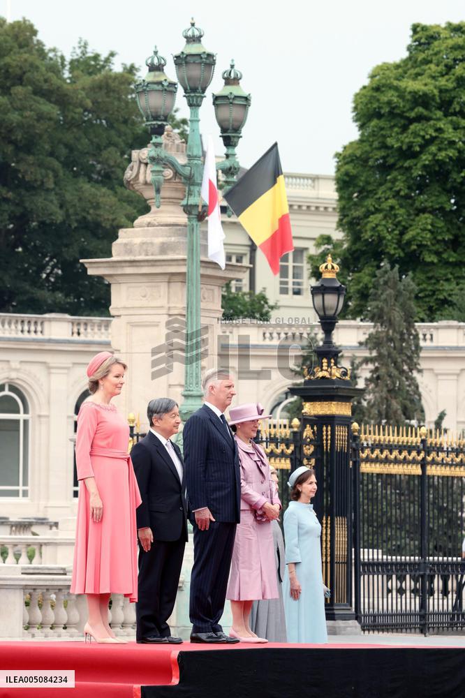 Japan emperor, empress in Brussels