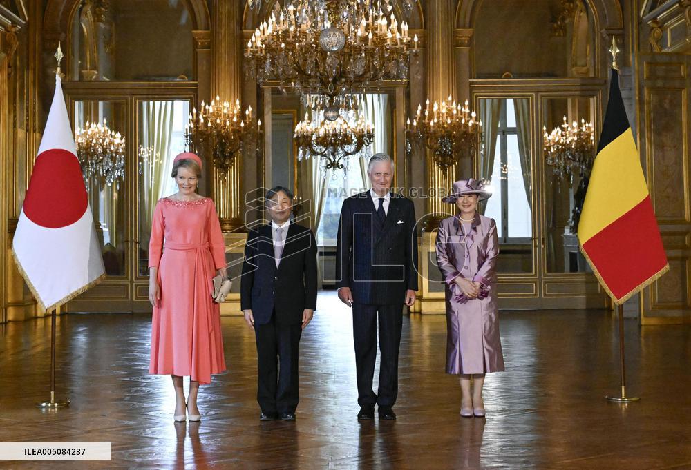 Japan emperor, empress in Brussels