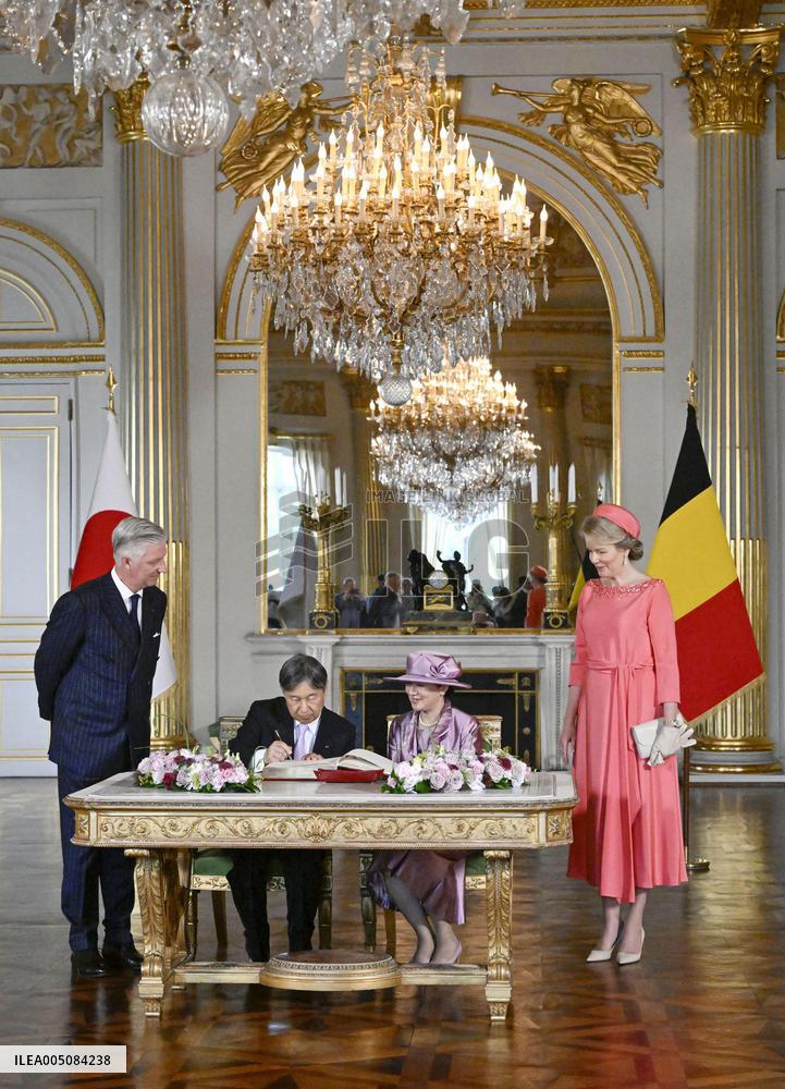 Japan emperor, empress in Brussels