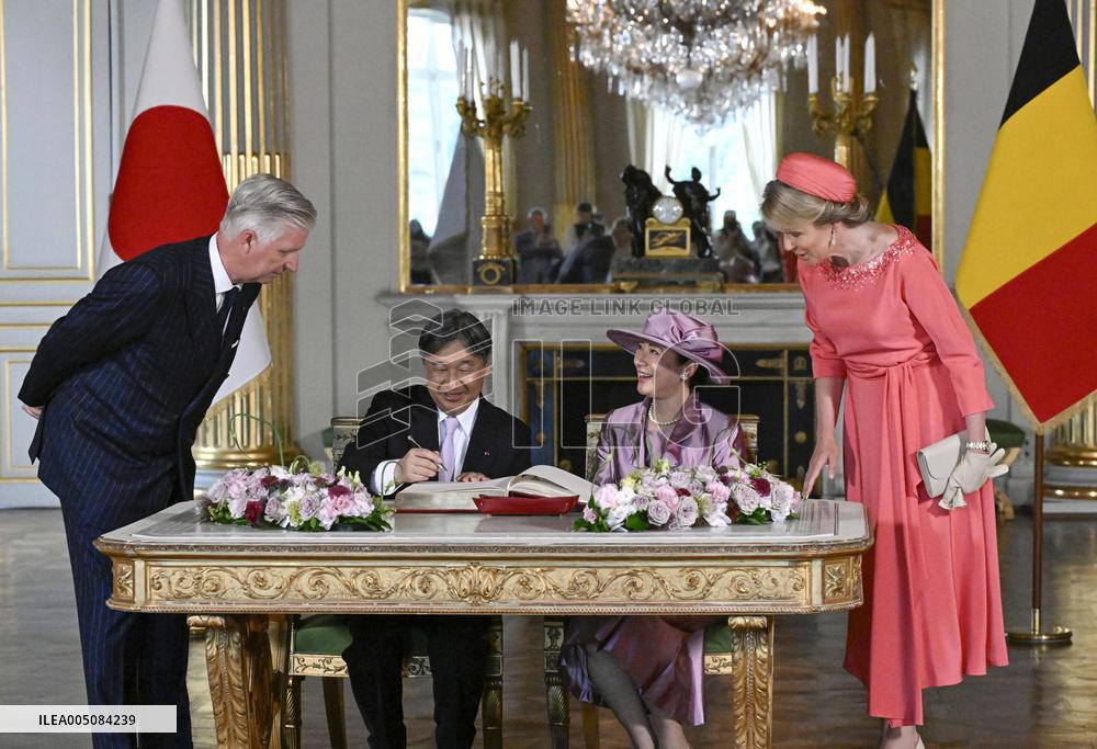 Japan emperor, empress in Brussels