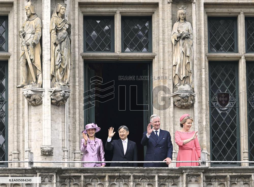 Japan emperor, empress in Brussels