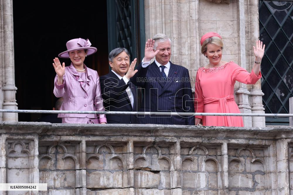 Japan emperor, empress in Brussels