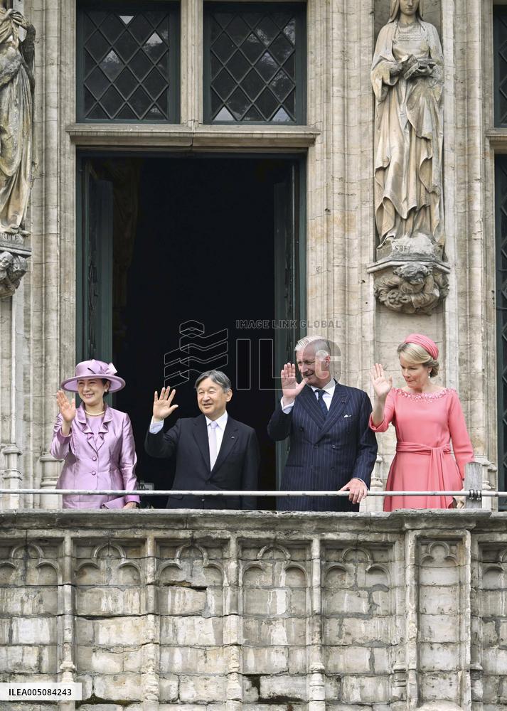 Japan emperor, empress in Brussels
