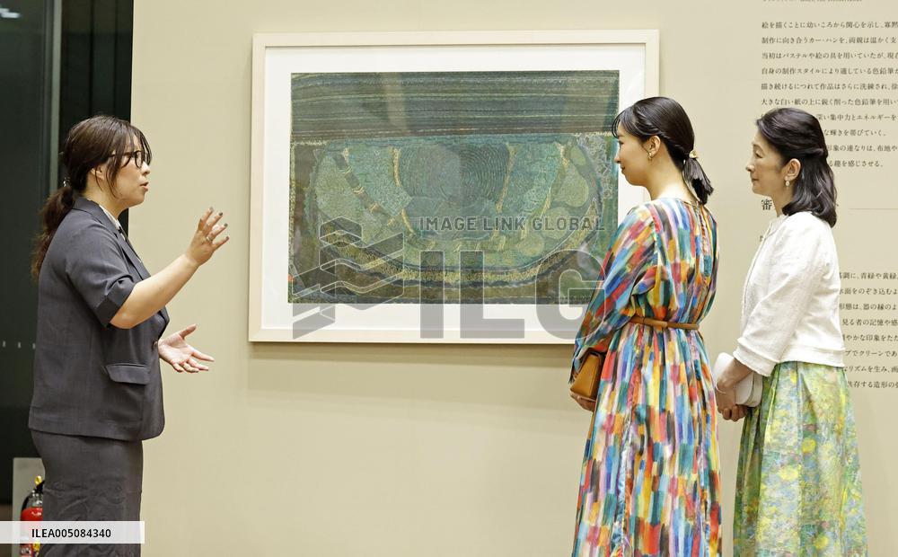 Japan's Crown Princess Kiko and Princess Kako