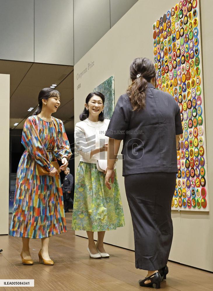 Japan's Crown Princess Kiko and Princess Kako