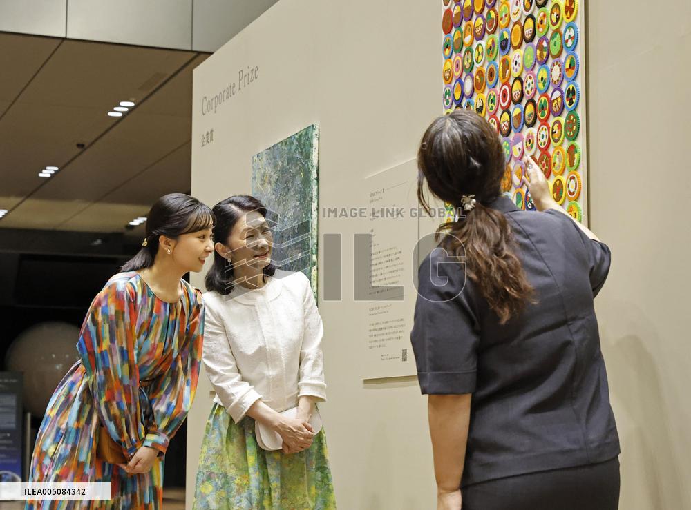 Japan's Crown Princess Kiko and Princess Kako