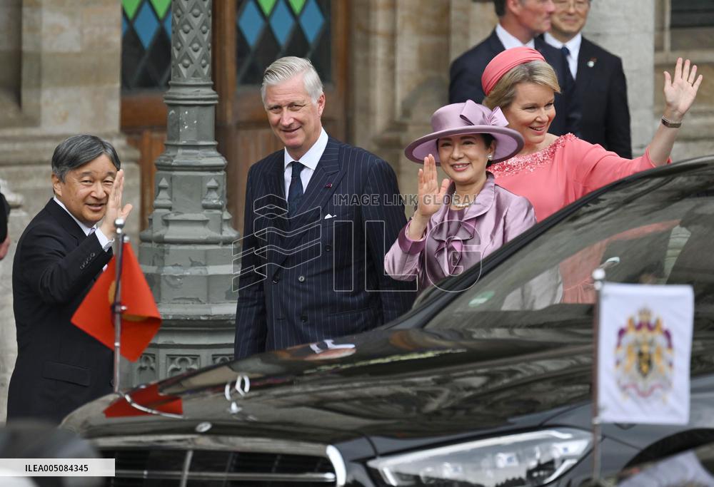 Japan emperor, empress in Brussels