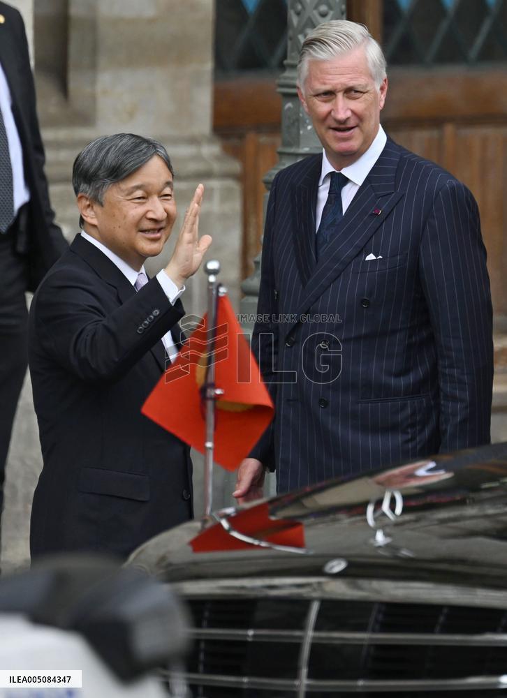 Japan emperor, empress in Brussels