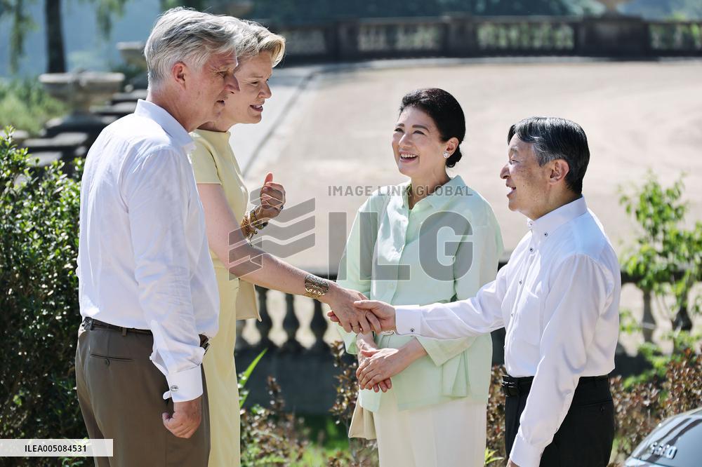 Japan emperor, empress in Brussels