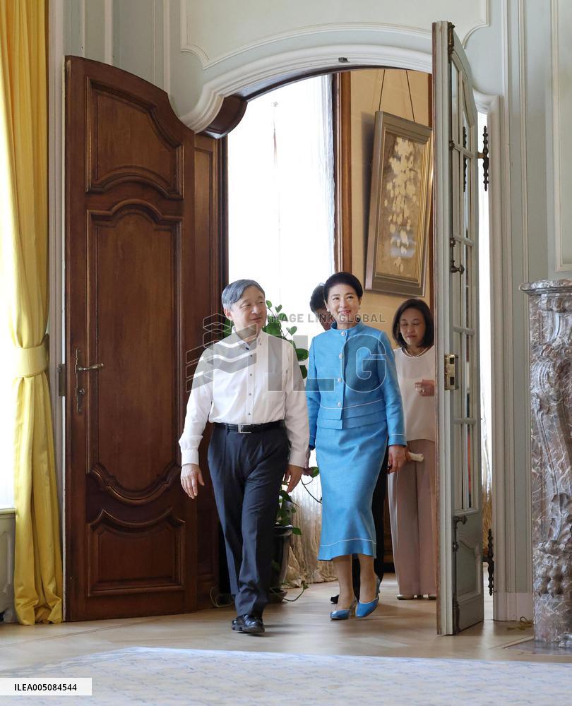 Japan emperor, empress in Brussels