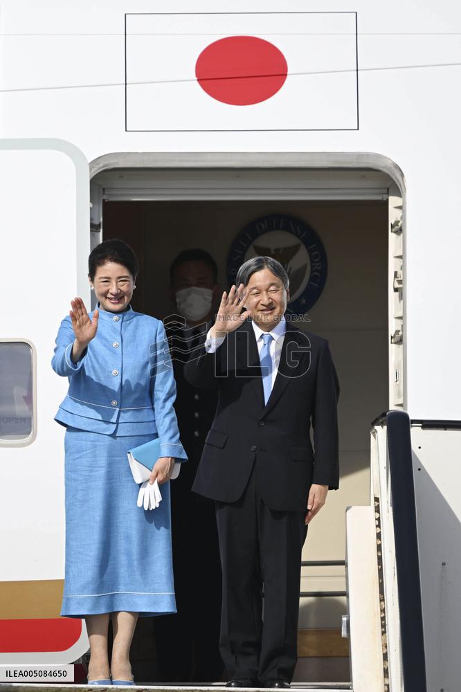 Japan's imperial couple leave Belgium