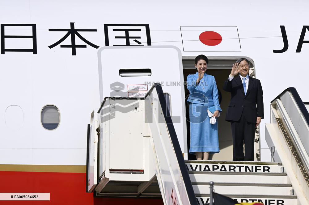 Japan's imperial couple leave Belgium