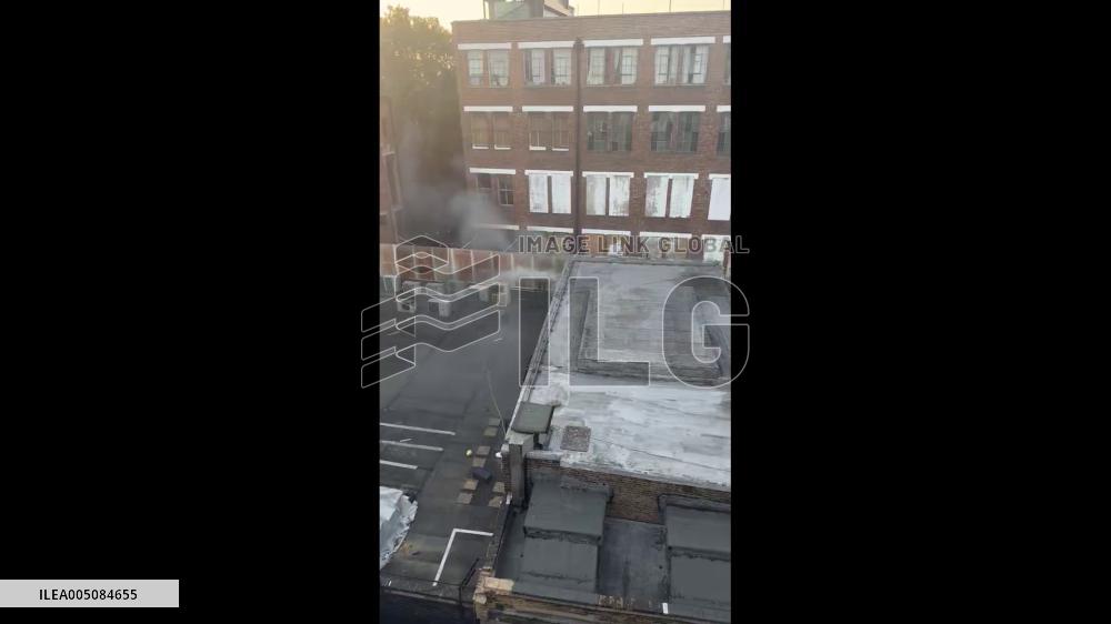 UK: Large Fire Breaks Out Near Copeland Park in Peckham, South London
