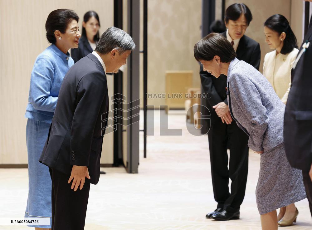 Emperor, empress return home