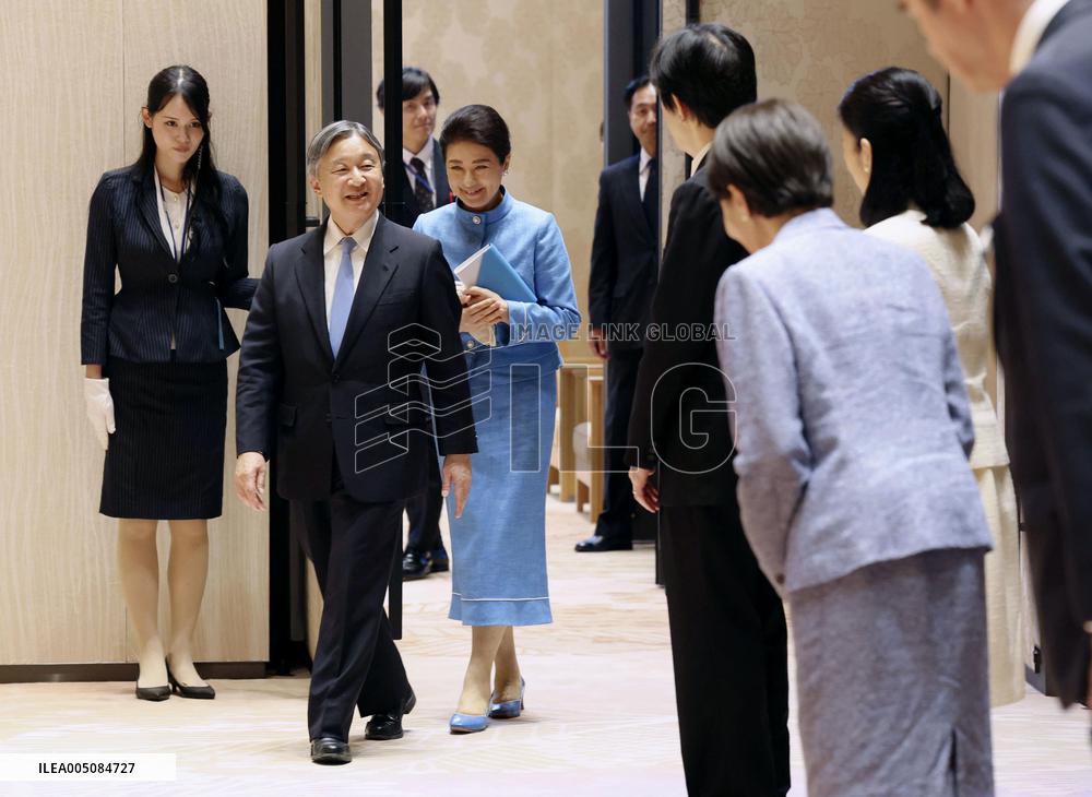 Emperor, empress return home