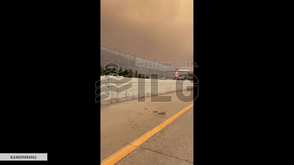 US: Thick Smoke From Wildfires Blankets Highway South of Salt Lake City