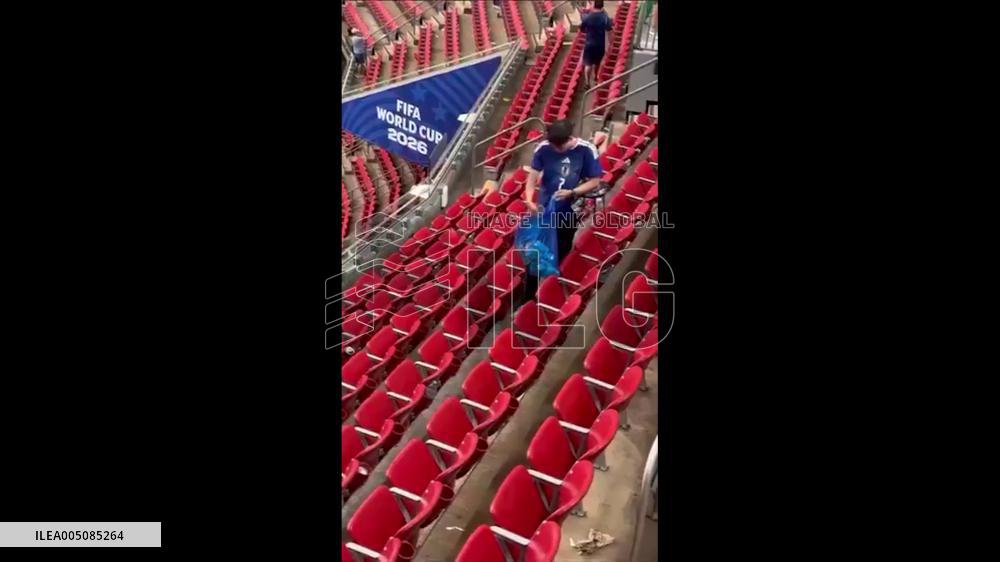 World Cup 2026 – US: Japanese Fans Clean Up Houston Stadium After Heartbreaking Loss to Brazil