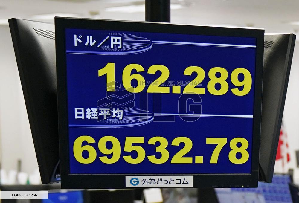 Dollar rises to 39-year high above 162 yen