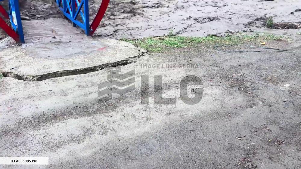 China: Flash Flood Washes Away Farmhouse Bridge in Xinjiang