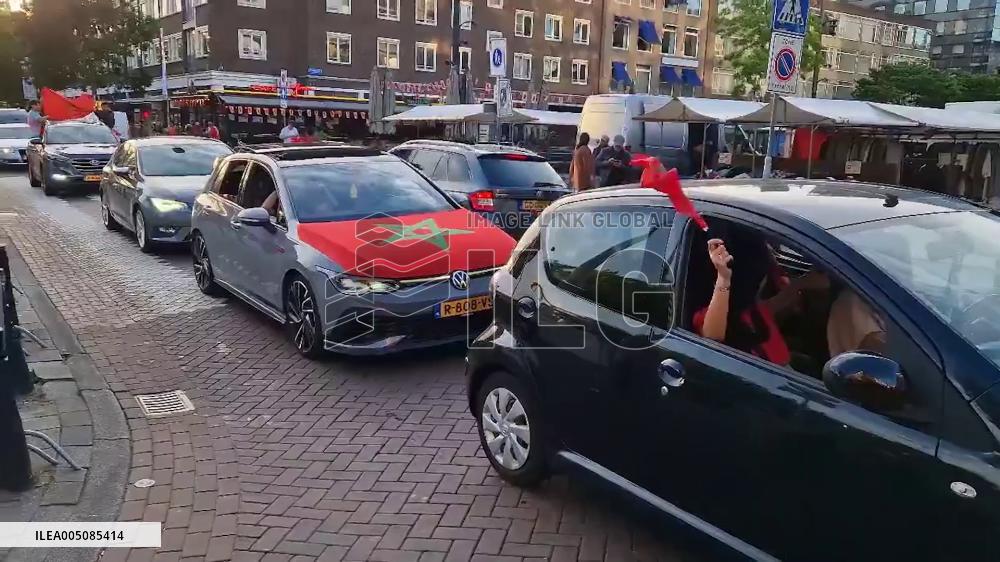 World Cup 2026 – Morocco Fans Celebrate Win Over Netherlands