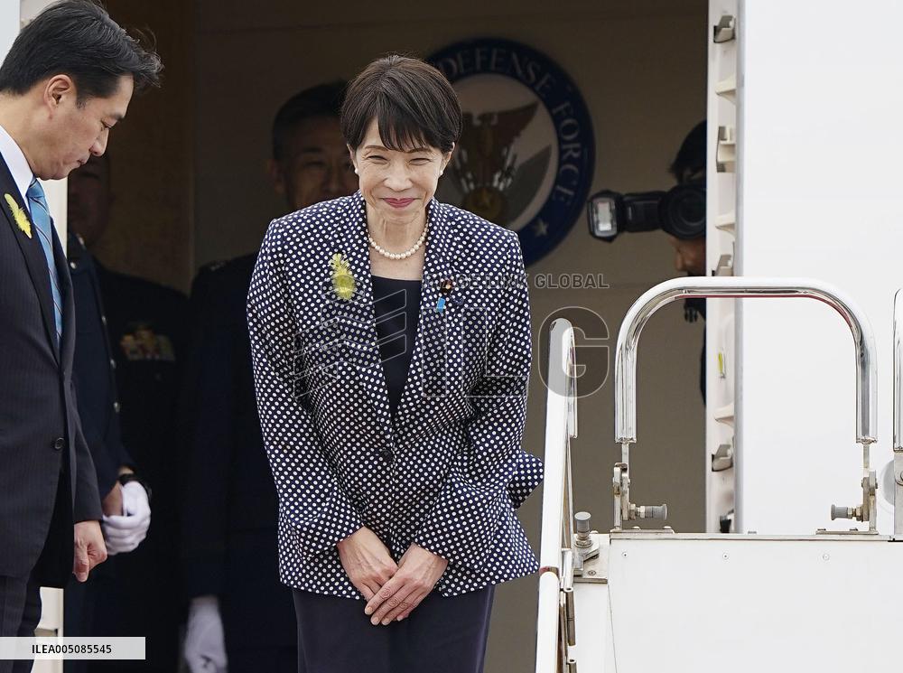 Japan PM Takaichi off to India